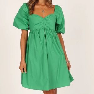 Petal and Pup Green Dress